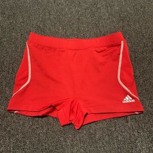 Adidas red athletic shorts M